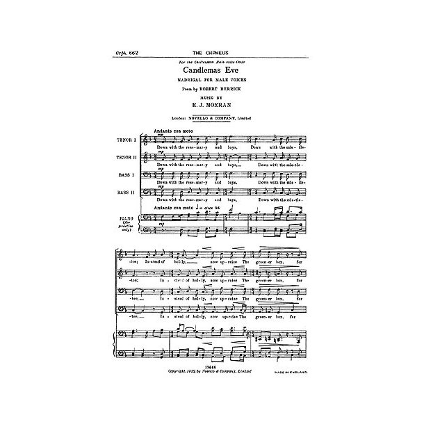Moeran: Candlemas Eve Ttbb