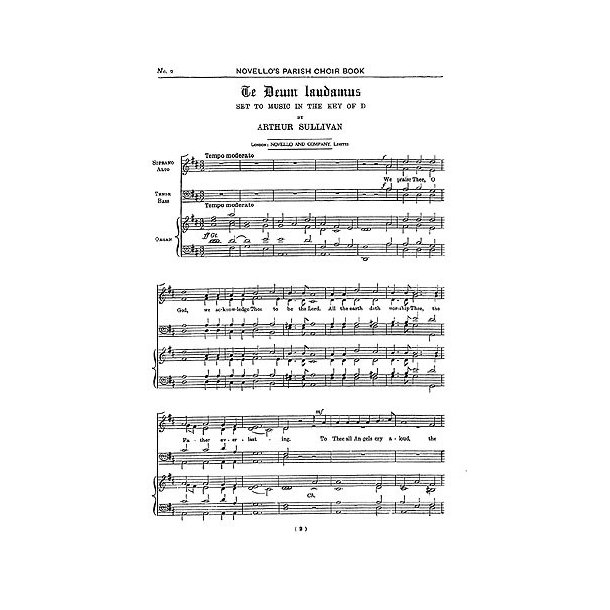 Arthur Sullivan: Te Deum Laudamus (SATB)