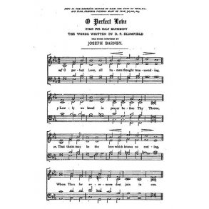 Sir Joseph Barnby: O Perfect Love Satb/Organ (Wedding Hymn)