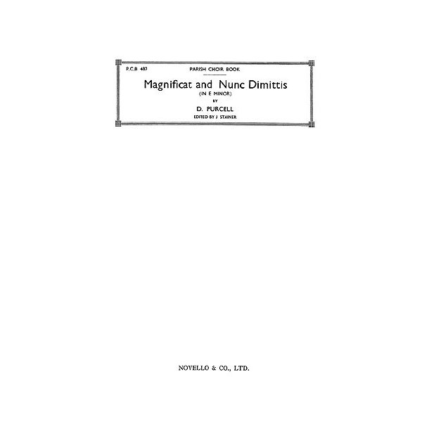 Daniel Purcell: Magnificat And Nunc Dimittis In E Minor