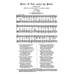 Gerard Francois Cobb: Praise O Sion Praise Thy Pastor
