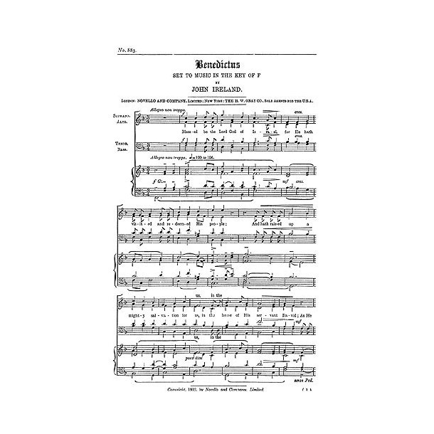 John Ireland: Benedictus In F