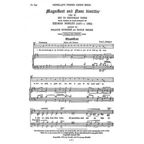Thomas Morley: Magnificat And Nunc Dimittis No.4