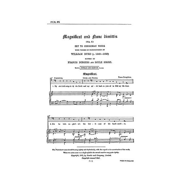 William Byrd: Magnificat And Nunc Dimittis