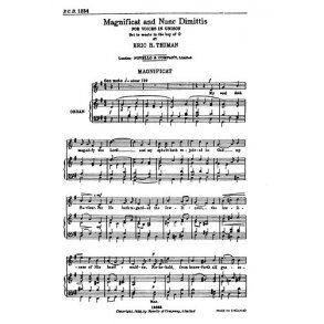 Eric Thiman: Magnificat And Nunc Dimittis (Unison)