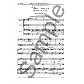Martin Shaw: Te Deum Laudamus In E Satb/Organ