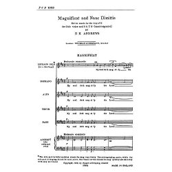 Herbert Kennedy Andrews: Magnificat And Nunc Dimittis In D