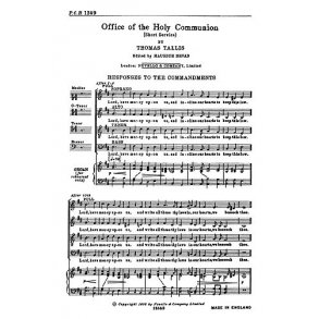 Tallis Office Of The Holy Communion SATB