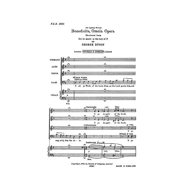 George Dyson: Benedicite In F