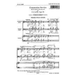 Lang Communion Service In F Satb/ Organ