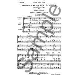Martin Shaw: Magnificat And Nunc Dimittis Satb/Organ