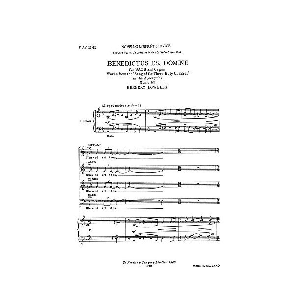 Herbert Howells: Benedictus Es Domine