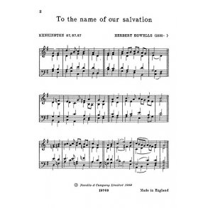 Herbert Howells: To The Name Of Our Salvation for SATB Chorus