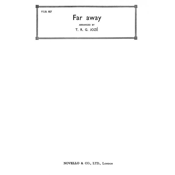 Joze T Far Away Satb/Accompaniament