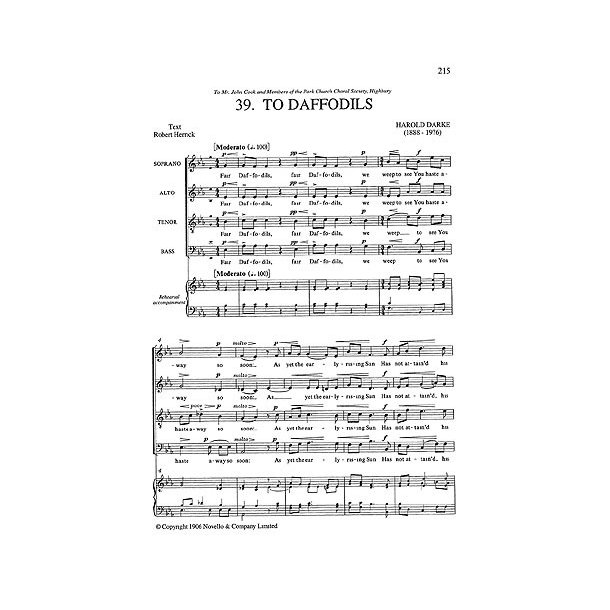 Harold Darke: To Daffodils