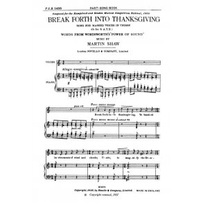 Martin Shaw: Break Forth Into Thanksgiving