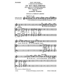 In My Childhood (SATB)