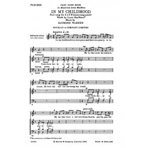In My Childhood (SATB)