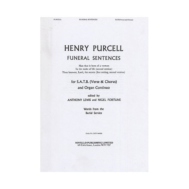 Henry Purcell: Funeral Sentences