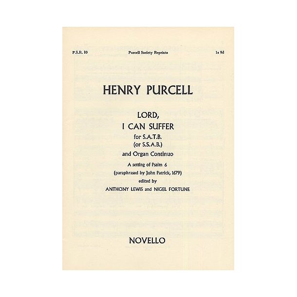 Henry Purcell: Lord, I Can Suffer