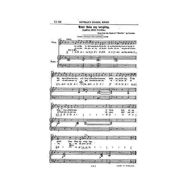 Handel: Lascia Chio Pianga (Unison Voice/Piano)