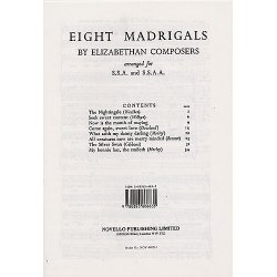 Eight Madrigals By Elizabethan Composers