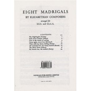 Eight Madrigals By Elizabethan Composers