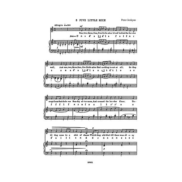 Jenkyns: Five Little Mice for Unison Voices and Piano