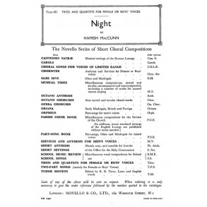 Hamish MacCunn: Night