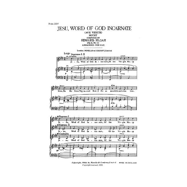 Edward Elgar: Ave Verum (SSA)