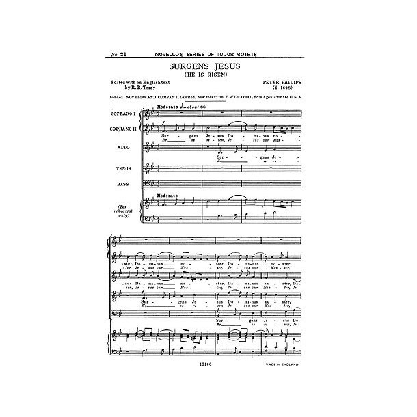 Peter Philips: Surgens Jesus (He Is Risen)