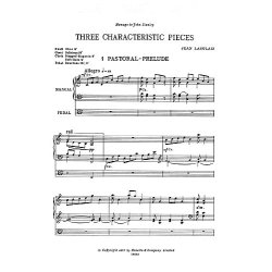 Langlais: Three Characteristic Pieces For Organ