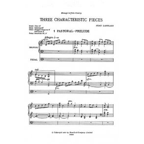 Langlais: Three Characteristic Pieces For Organ