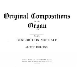 Alfred Hollins: Benediction Nuptiale