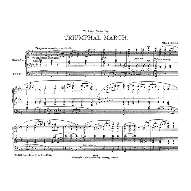 Alfred Hollins: Triumphal March For Organ