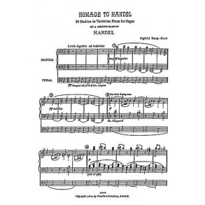 Sigfrid Karg-Elert: Homage To Handel (54 Variations For Organ)