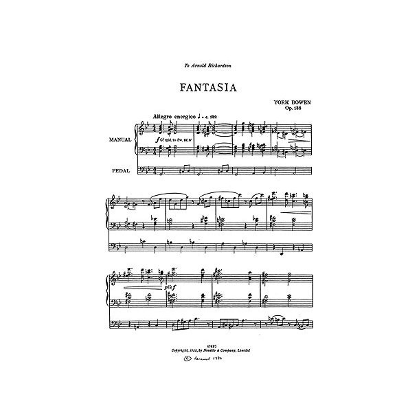 Bowen: Fantasia Op 136 for Organ
