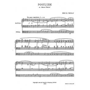 Eric Thiman: Postlude On Adeste Fideles (Organ)