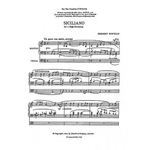 Herbert Howells: Siciliano For A High Ceremony (Organ)