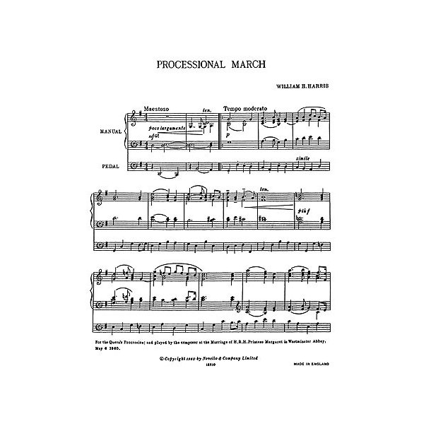 William H. Harris: Processional March for Organ