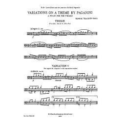 George Thalben-Ball: Variations On A Theme By Paganini For Organ Pedals