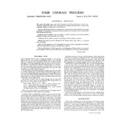 Johann Christoph Oley: Four Chorale Preludes For Organ