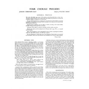 Johann Christoph Oley: Four Chorale Preludes For Organ