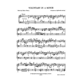 Anonymous Organ Voluntaries In A & G Minor