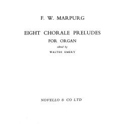 Friedrich Wilhelm Marpurg: Eight Chorale Preludes For Organ