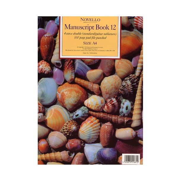 Novello Manuscript Book 12: A4 (Standard/Tab)