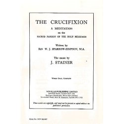 John Stainer: Crucifixion (Words: Set Of 50)