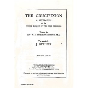 John Stainer: Crucifixion (Words: Set Of 50)