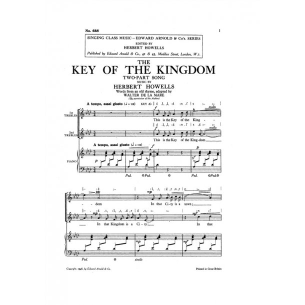 Herbert Howells: The Key Of The Kingdom