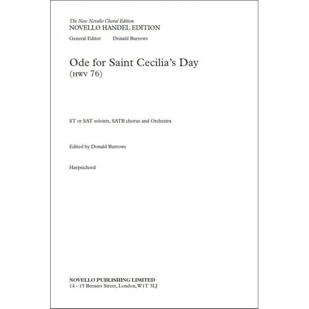 Ode For Saint Cecilia's Day (Harpsichord)